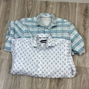 CALVIN KLEWIN Bundle of 2 Designer Brand Button Down Shirts size large men
